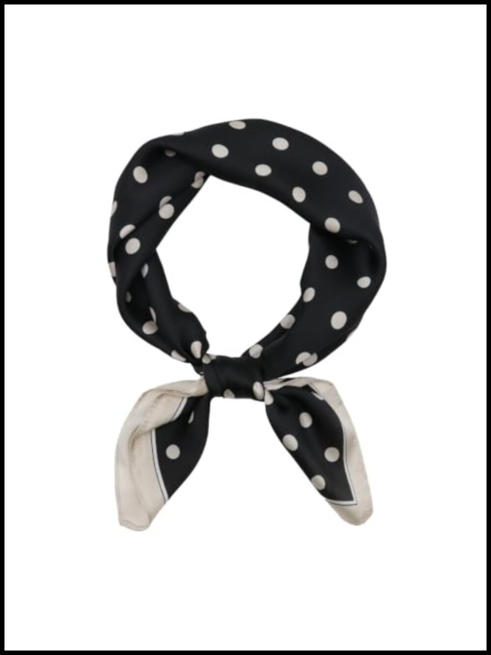 Polka Dot Satin Square Scarf for Women Large Silk-Like Headscarf